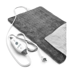 Pure Enrichment PureRelief with 4 Heat Settings and 2hr Auto Shut-off Deluxe Heating Pad - 12" x 24" - Gray