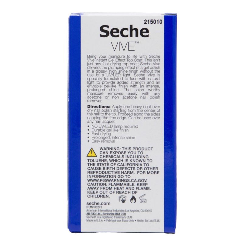 slide 3 of 3, Seche Vive Nail Gel - Clear - 0.5oz, 0.5 oz