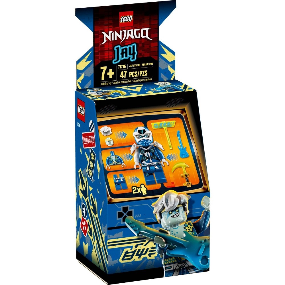 slide 2 of 7, LEGO NINJAGO Jay Avatar - Arcade Pod 71715 Mini Arcade Machine Building Set, 1 ct