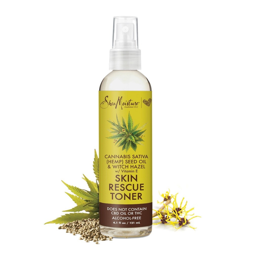 slide 4 of 4, SheaMoisture Cannabis & Witch Hazel Skin Rescue Alcohol-Free Toner, 4.1 fl oz