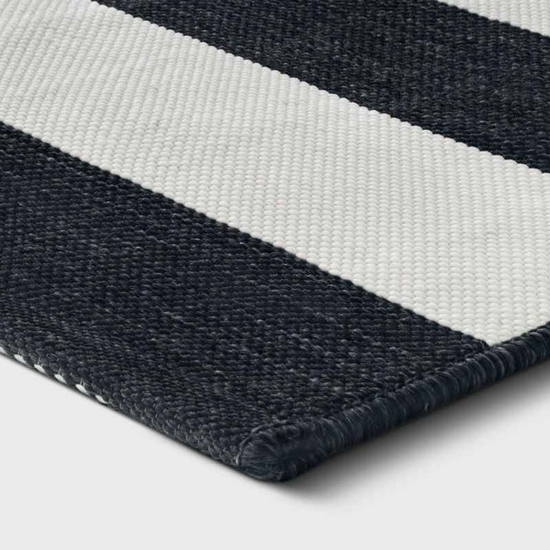 slide 2 of 4, 2'x3' Washable Reversible Scatter Indoor/Outdoor Accent Rug Black/White - Threshold™: Check Pattern, Flat Pile, Machine Washable, 1 ct