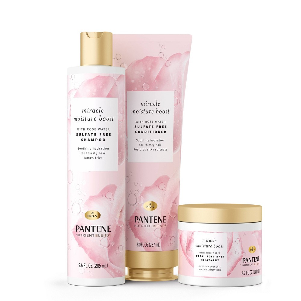 slide 3 of 9, Pantene Pro-V Miracle Moisture Boost with Rose Water Conditioner 8 oz, 8 oz