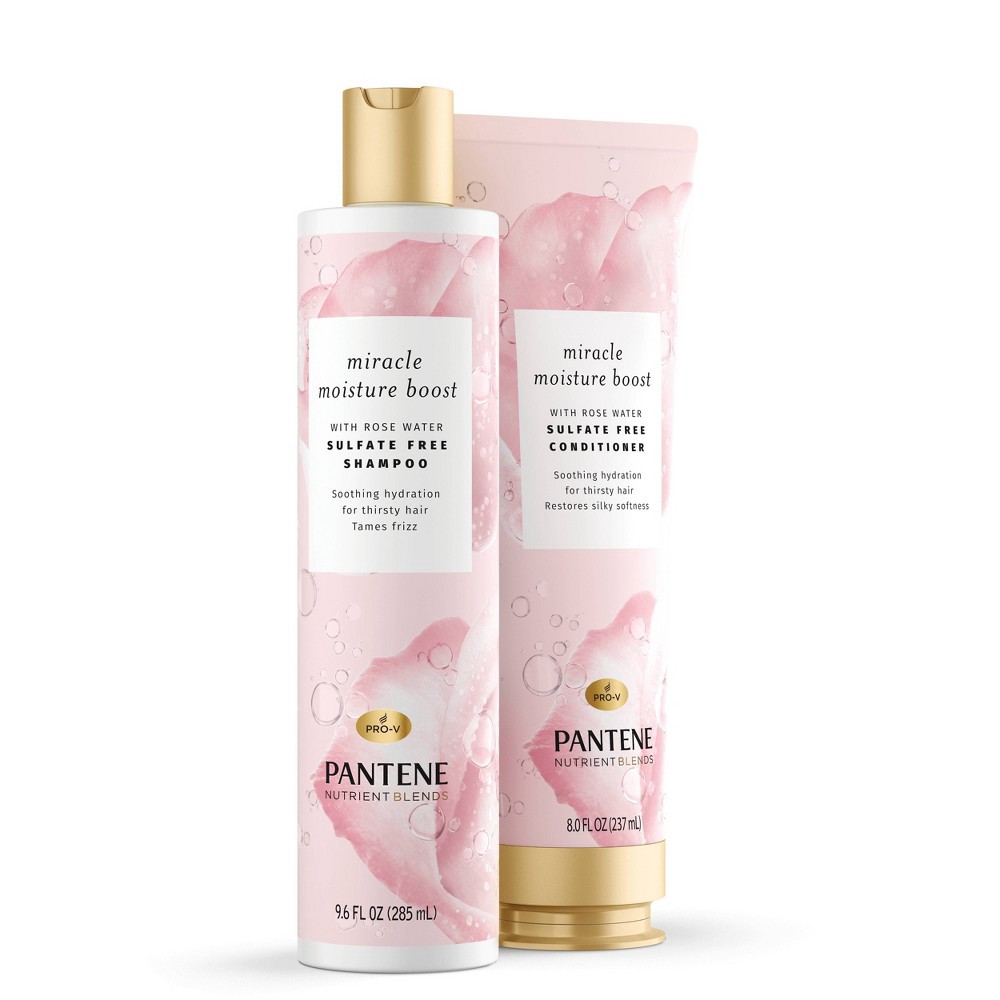 slide 6 of 9, Pantene Pro-V Miracle Moisture Boost with Rose Water Conditioner 8 oz, 8 oz