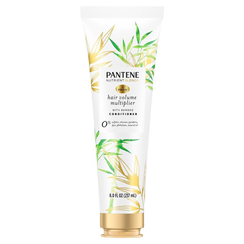 slide 2 of 9, Pantene Nutrient Blends Silicone Free Bamboo Conditioner, Volume Multiplier for Fine Thin Hair - 8.0 fl oz, 8 fl oz