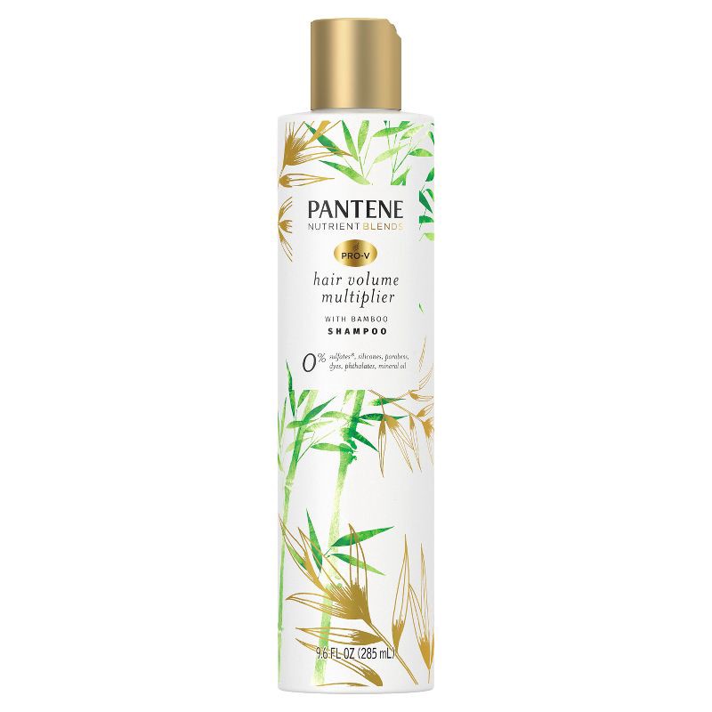 slide 2 of 9, Pantene Nutrient Blends Silicone Free Bamboo Shampoo, Volume Multiplier for Fine Thin Hair - 9.6 fl oz, 9.6 fl oz