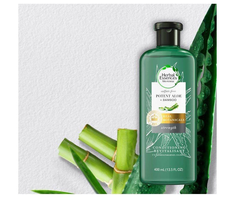 slide 3 of 4, Herbal Essences bio:renew Bamboo + Potent Aloe Conditioner for Strength, 13.5 fl oz