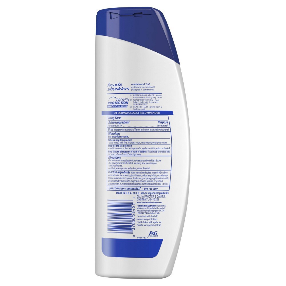 slide 4 of 4, Head & Shoulders Men 2-in-1 Dandruff Sandalwood Shampoo + Conditioner 12.8 oz, 12.8 fl oz