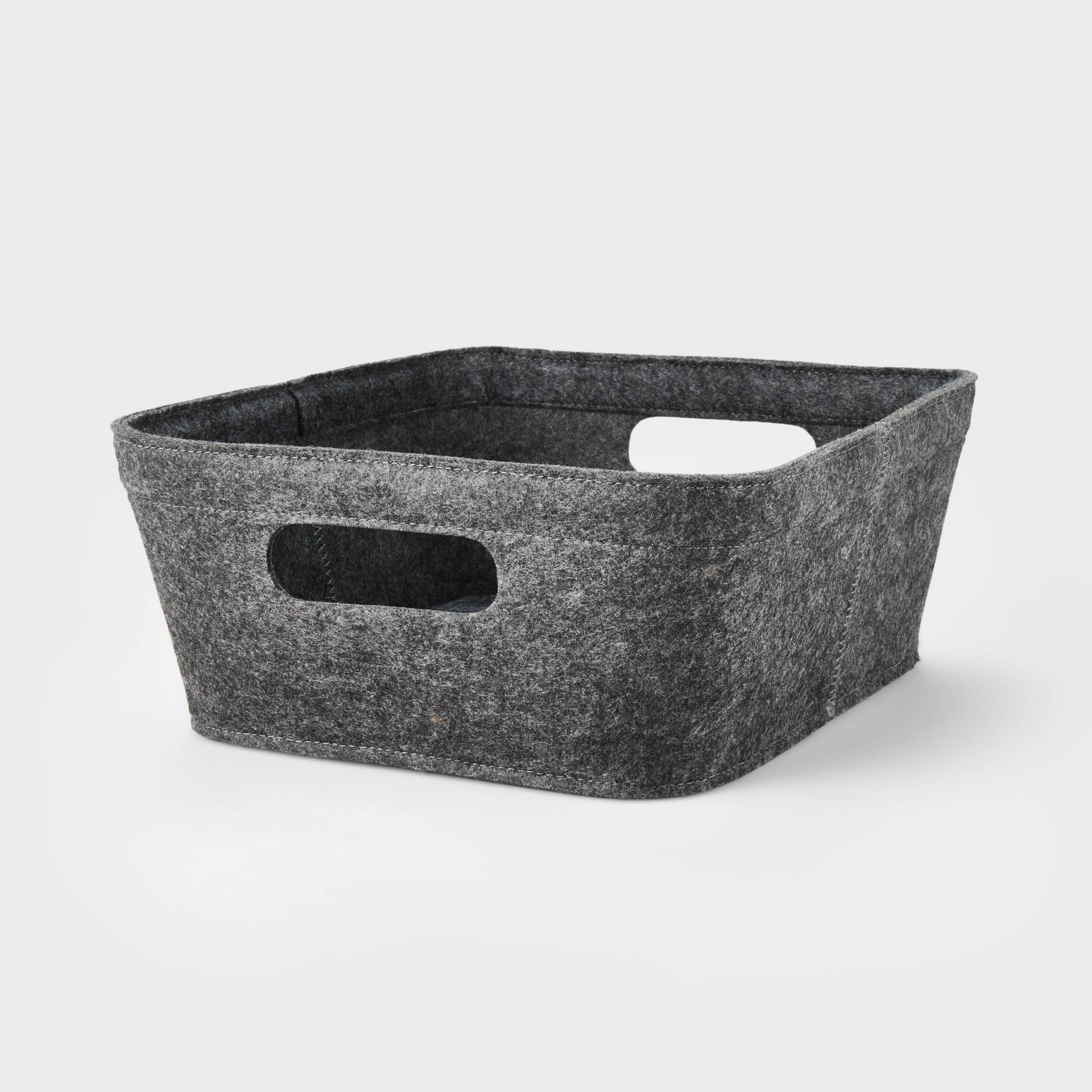 Small Woven Rectangle Storage Basket Gray - Brightroom™