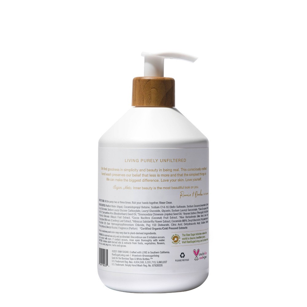 slide 5 of 5, Raw Sugar Simply Hand Wash Pineapple + Maqui Berry + Coconut - 16.9 fl oz, 16.9 fl oz