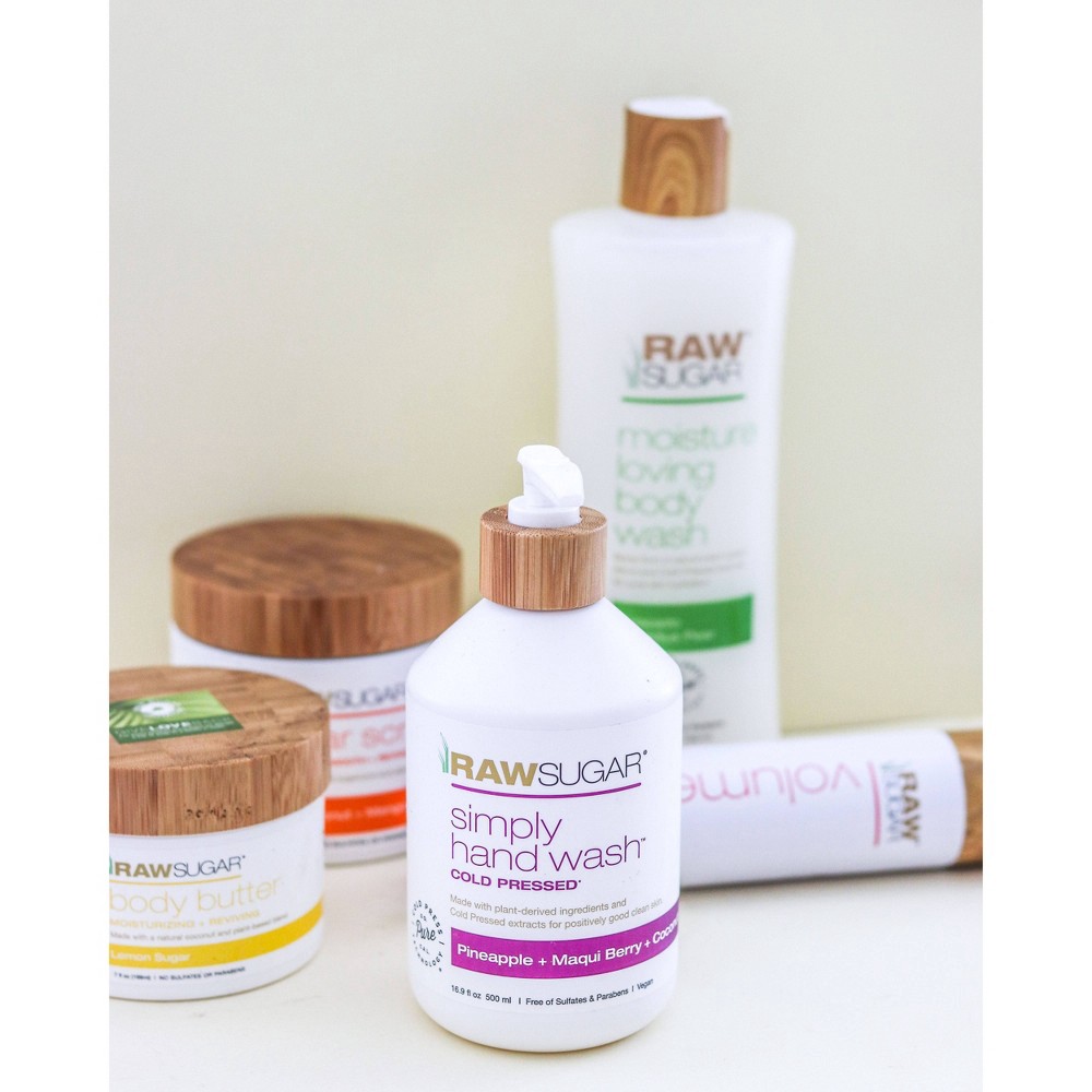 slide 4 of 5, Raw Sugar Simply Hand Wash Pineapple + Maqui Berry + Coconut - 16.9 fl oz, 16.9 fl oz