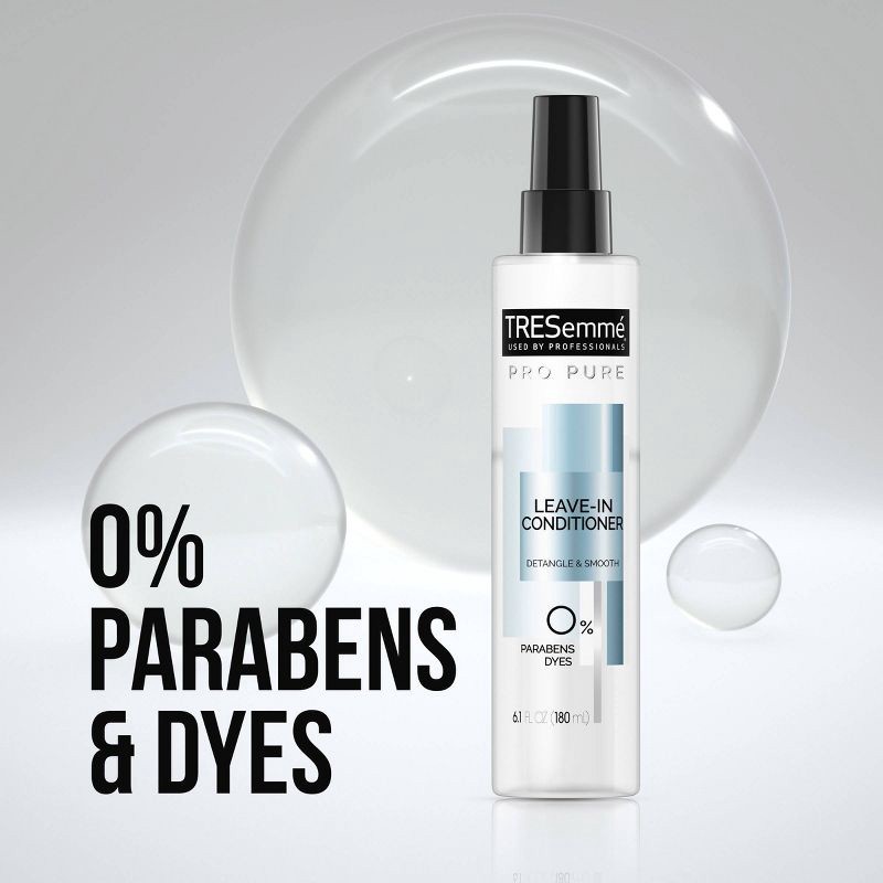 slide 5 of 6, Tresemme Pro Pure Detangle & Smooth Leave-In Conditioner Spray - 6.1 fl oz, 6.1 fl oz