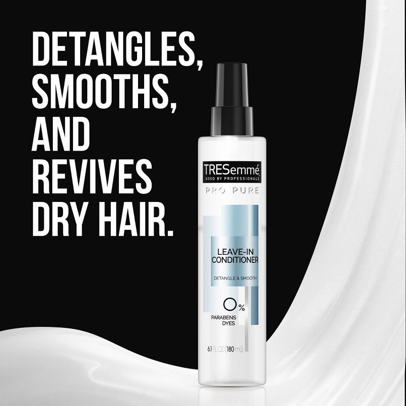 slide 6 of 6, Tresemme Pro Pure Detangle & Smooth Leave-In Conditioner Spray - 6.1 fl oz, 6.1 fl oz