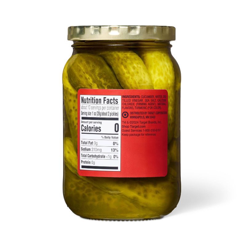 slide 2 of 3, Kosher Dill Snack Pickles - 16 fl oz - Market Pantry™, 16 fl oz