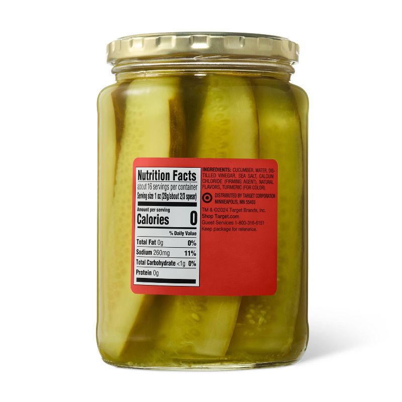 slide 3 of 3, Kosher Dill Pickle Spears - 24oz - Market Pantry™, 24 oz