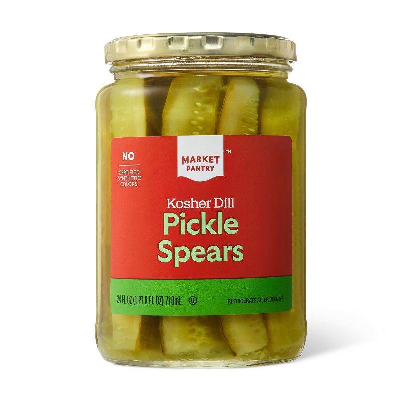 slide 1 of 3, Kosher Dill Pickle Spears - 24oz - Market Pantry™, 24 oz