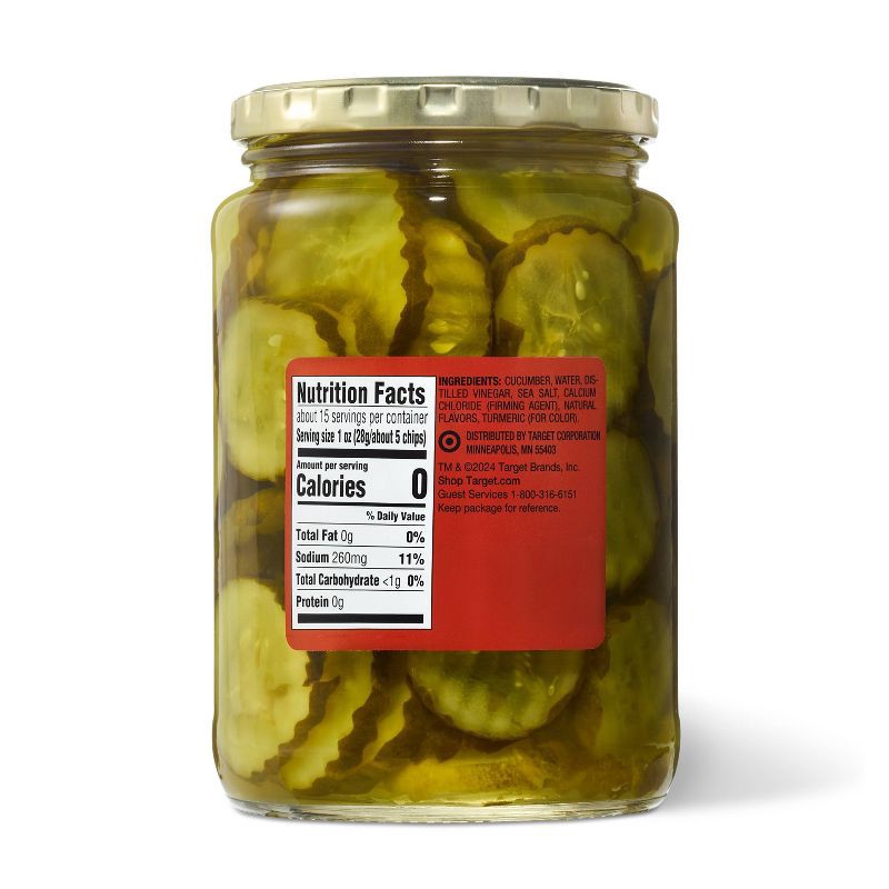 slide 3 of 3, Kosher Dill Hamburger Chips - 24oz - Market Pantry™, 24 oz