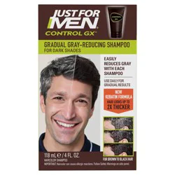 Just For Men Control GX Shampoo 4 fl oz: Permanent Hair Color, Cream Formula, For All Hair Types