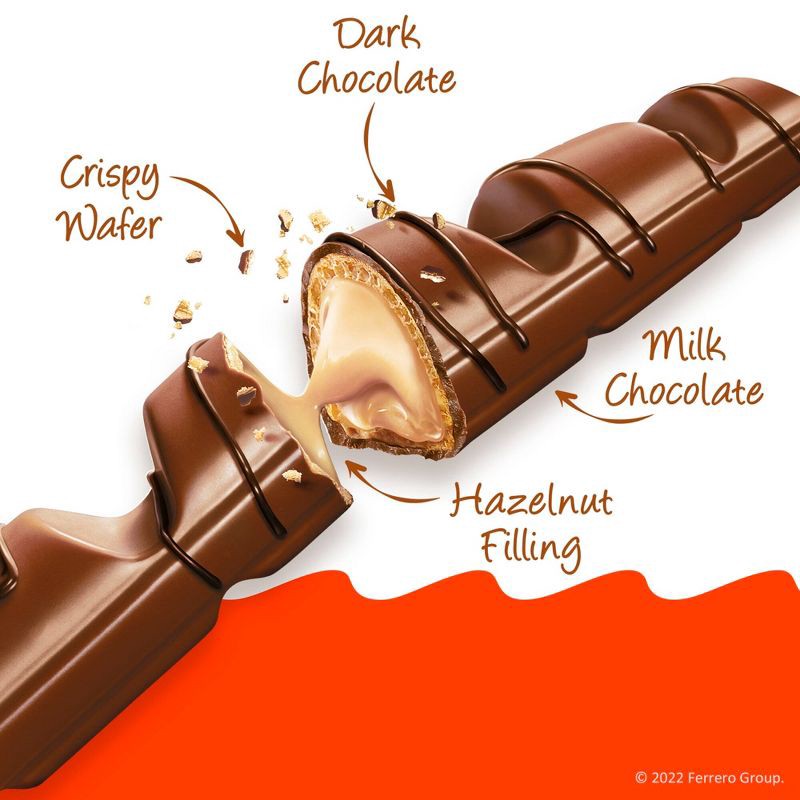 slide 3 of 7, Kinder Bueno Hazelnut Chocolate Candy - 1.5oz, 1.5 oz