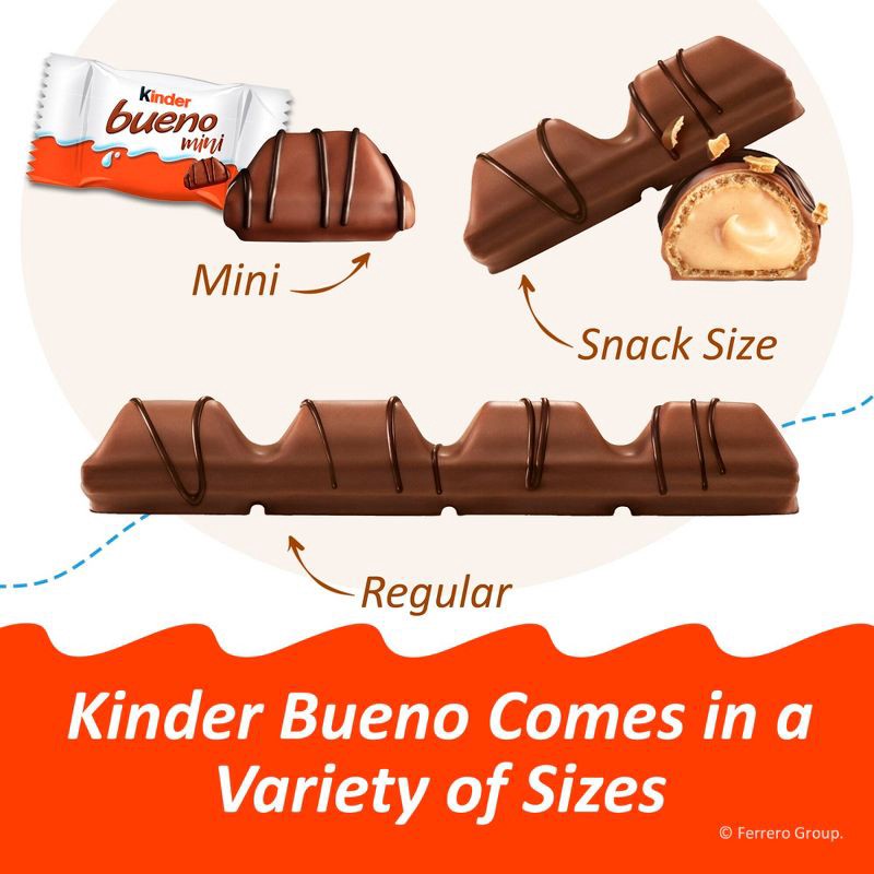 slide 8 of 10, Kinder Bueno Hazelnut Chocolate Candy - 1.5oz, 1.5 oz