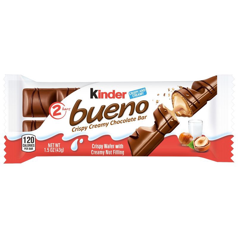 slide 1 of 7, Kinder Bueno Hazelnut Chocolate Candy - 1.5oz, 1.5 oz