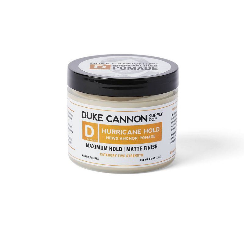 slide 7 of 7, Duke Cannon Supply Co. Duke Cannon News Anchor Hurricane Hold Pomade - Extra Strong Hold, Natural Finish Hair Styling Pomade for Men - 4.6 oz, 4.6 oz