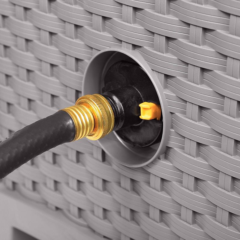 slide 4 of 4, Suncast 175' Hose Hideaway - Stoney Gray: Durable Resin, Weather-Resistant, No Assembly Required, 1 ct