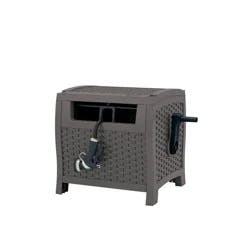 Suncast 175' Hose Hideaway - Stoney Gray: Durable Resin, Weather-Resistant, No Assembly Required
