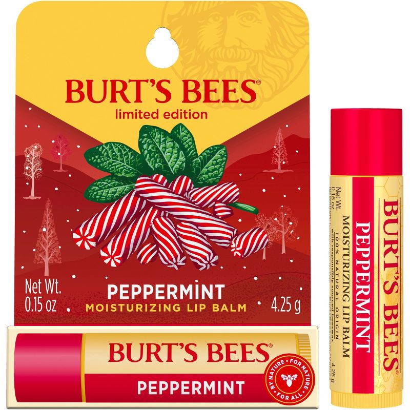 slide 2 of 15, Burt's Bees Moisturizing Lip Balm - Peppermint - 0.15oz, 0.15 oz