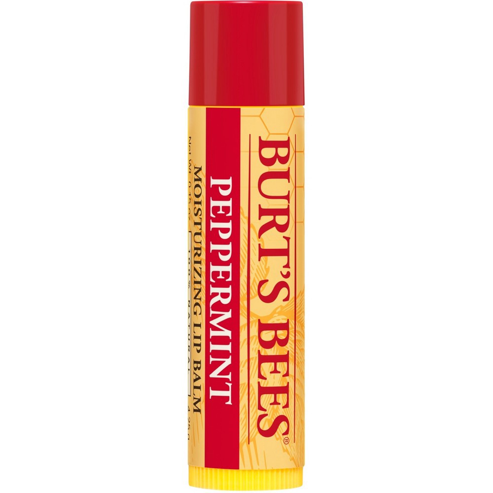 slide 4 of 5, Burt's Bees Moisturizing Lip Balm - Peppermint - 0.15oz, 0.15 oz