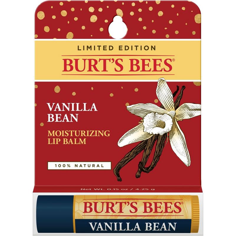 slide 1 of 6, Burt's Bees Moisturizing Lip Balm - Vanilla Bean - 0.15oz, 0.15 oz