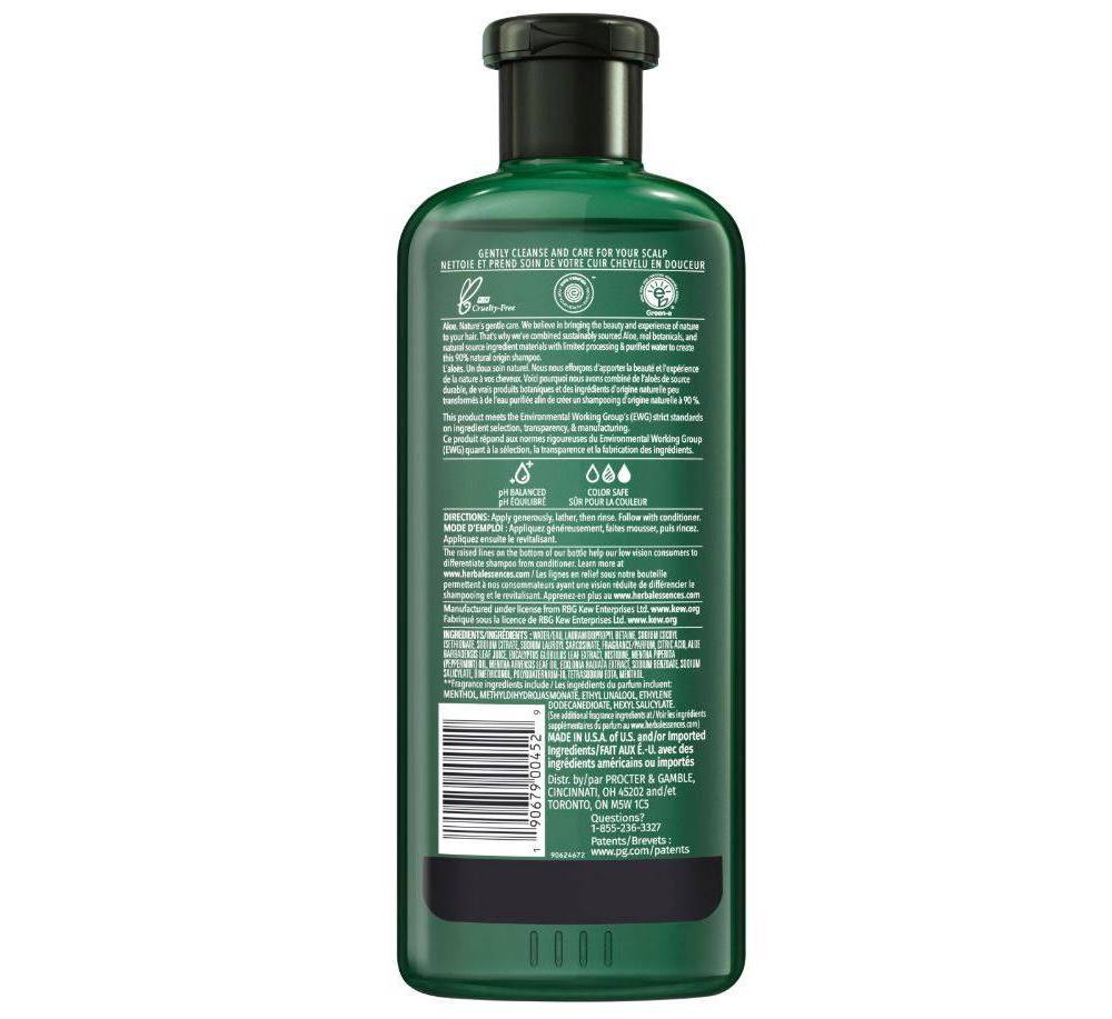 slide 2 of 5, Herbal Essences bio:renew Aloe + Eucalyptus Sulfate Free Shampoo Scalp Balance, 13.5 fl oz, 13.5 fl oz