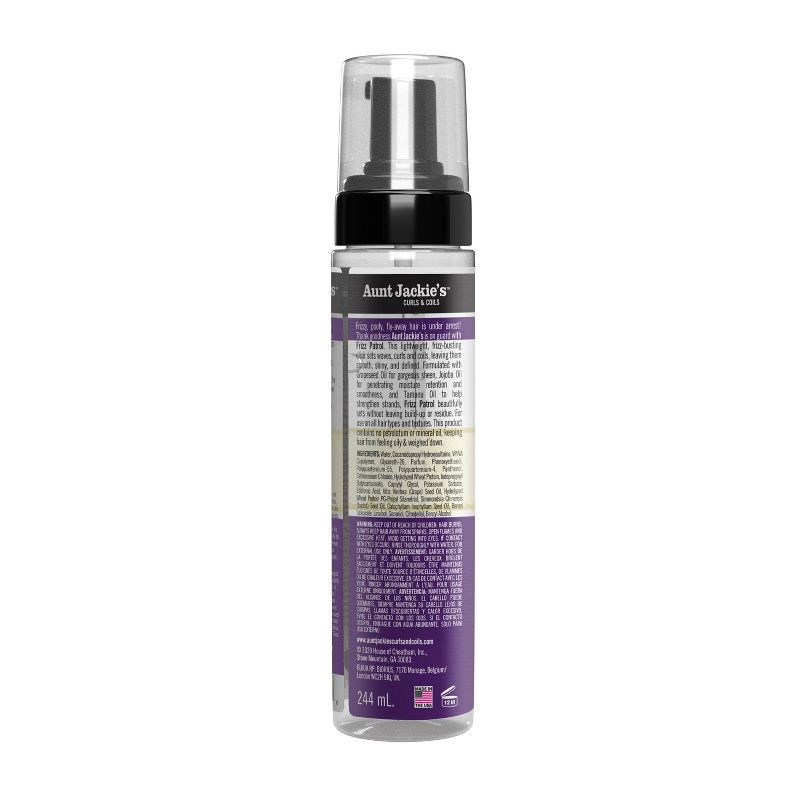 slide 3 of 9, Aunt Jackie's Grape Seed Frizz Patrol Setting Mousse - 8.5 fl oz, 8.5 fl oz
