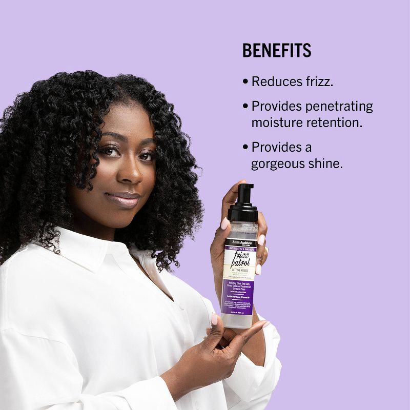 slide 5 of 9, Aunt Jackie's Grape Seed Frizz Patrol Setting Mousse - 8.5 fl oz, 8.5 fl oz