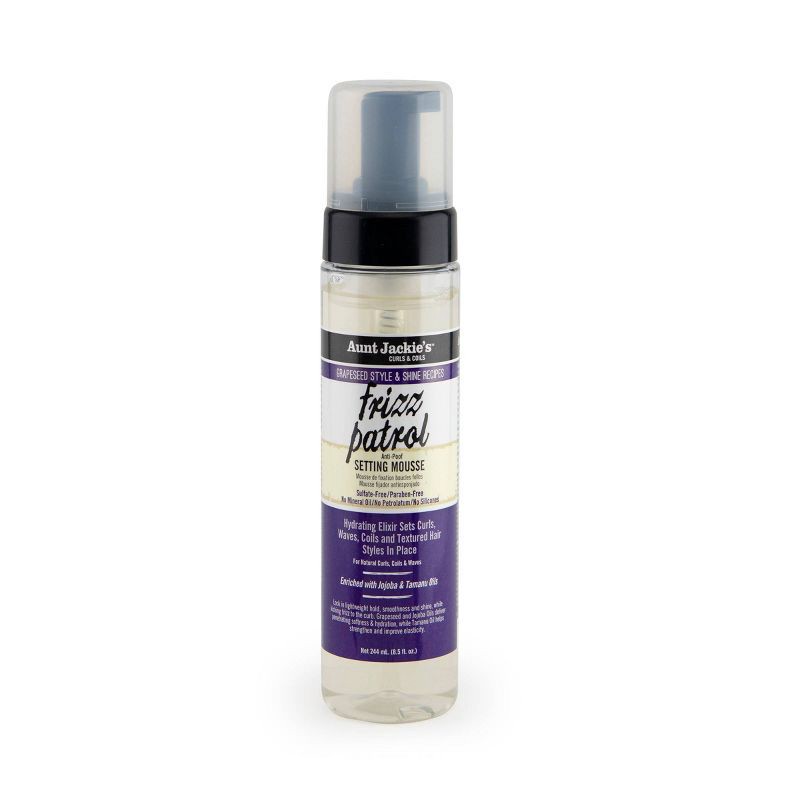 slide 1 of 3, Aunt Jackie's Grape Seed Frizz Patrol Setting Mousse - 8.5 fl oz, 8.5 fl oz