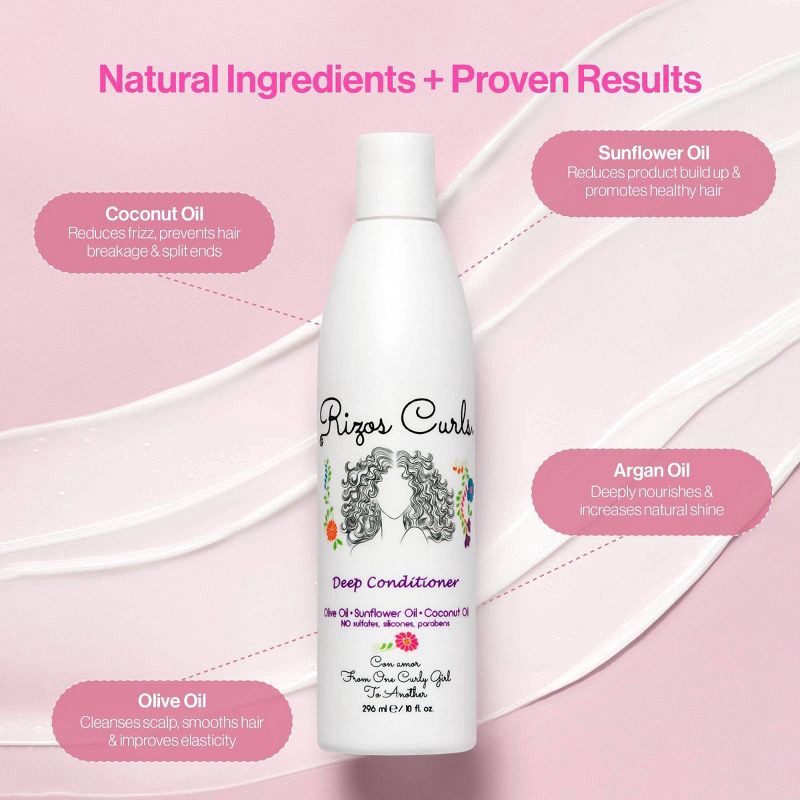 slide 4 of 6, Rizos Curls Deep Conditioner - 10 fl oz, 10 fl oz