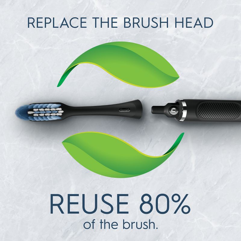 slide 4 of 9, Oral-B Clic Toothbrush Ultimate Clean Replacement Brush Heads, Black - 2ct, 2 ct