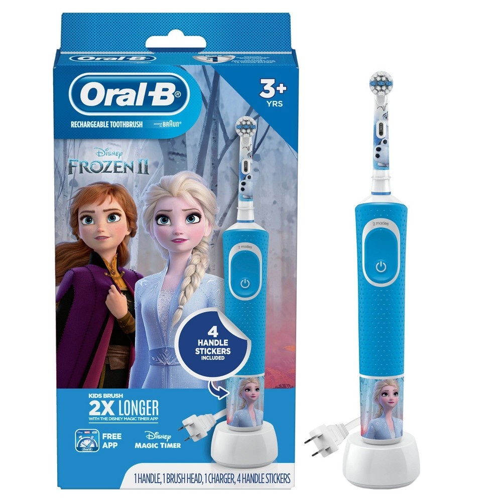 slide 2 of 3, Oral-B Kids Electric Toothbrush featuring Disney's Frozen II for Kids 3+, 1 ct