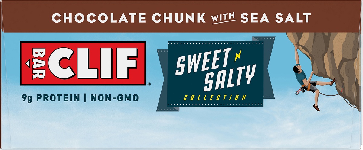 slide 9 of 9, CLIF Bar Chocolate Chunk With Sea Salt, 12 ct; 2.4 oz