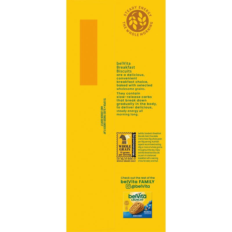 slide 12 of 14, BelVita Breakfast Sandwich Dark Chocolate Creme Breakfast Biscuits Value Pack - 12.12oz/12pk, 12.12 oz, 12 ct