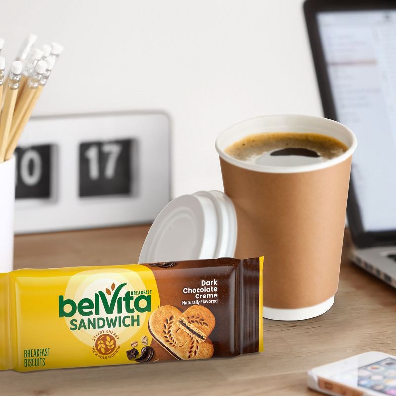 slide 5 of 14, BelVita Breakfast Sandwich Dark Chocolate Creme Breakfast Biscuits Value Pack - 12.12oz/12pk, 12.12 oz, 12 ct