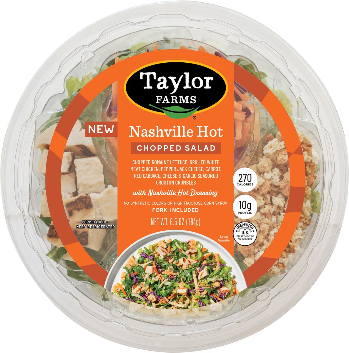 slide 4 of 8, Taylor Farms Nashville Hot Chopped Salad 6.5oz - 6.5 OZ, 6.5 oz