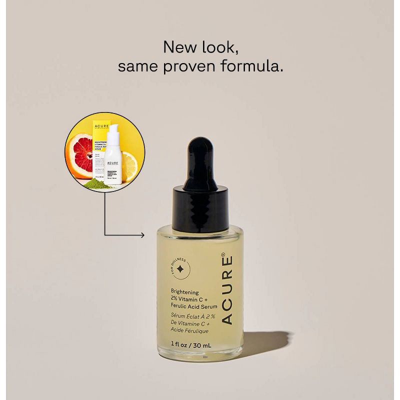 slide 3 of 6, Acure Brightening Vitamin C & Ferulic Acid Oil Free Serum For Face - 1 fl oz, 1 fl oz