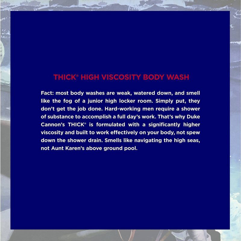 slide 5 of 7, Duke Cannon Supply Co. Duke Cannon Naval Diplomacy THICK Body Wash - Bergamot & Aquatic Musk Body Wash for Men - 17.5 fl. Oz, 17.5 fl. oz