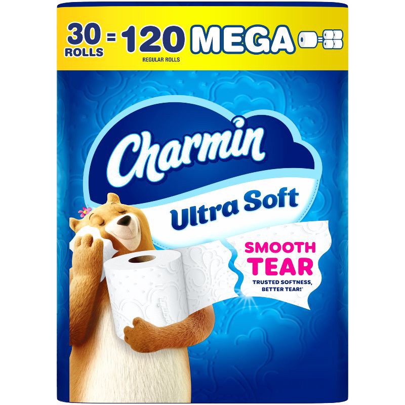 slide 1 of 16, Charmin Ultra Soft Toilet Paper - 30 Mega Rolls, 1 ct