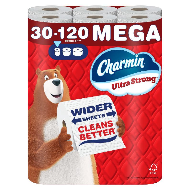 slide 1 of 16, Charmin Ultra Strong Toilet Paper - 30 Mega Rolls, 30 rolls