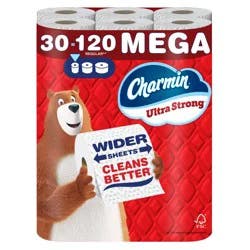 Charmin Ultra Strong Toilet Paper - 30 Mega Rolls