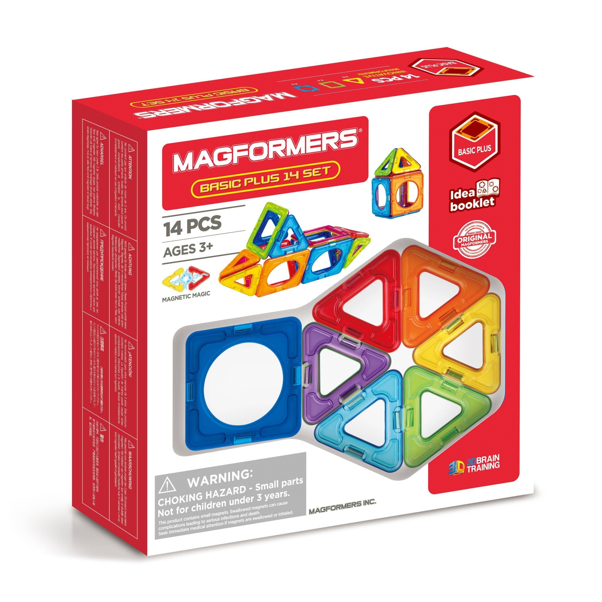 slide 1 of 7, Magformers Basic Plus 14pc New Inner Circle, 14 ct