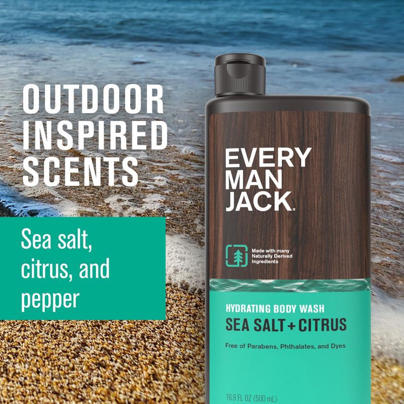 slide 13 of 13, Every Man Jack Sea Salt + Citrus Hydrating Men's Body Wash - 16.9 fl oz, 16.9 fl oz