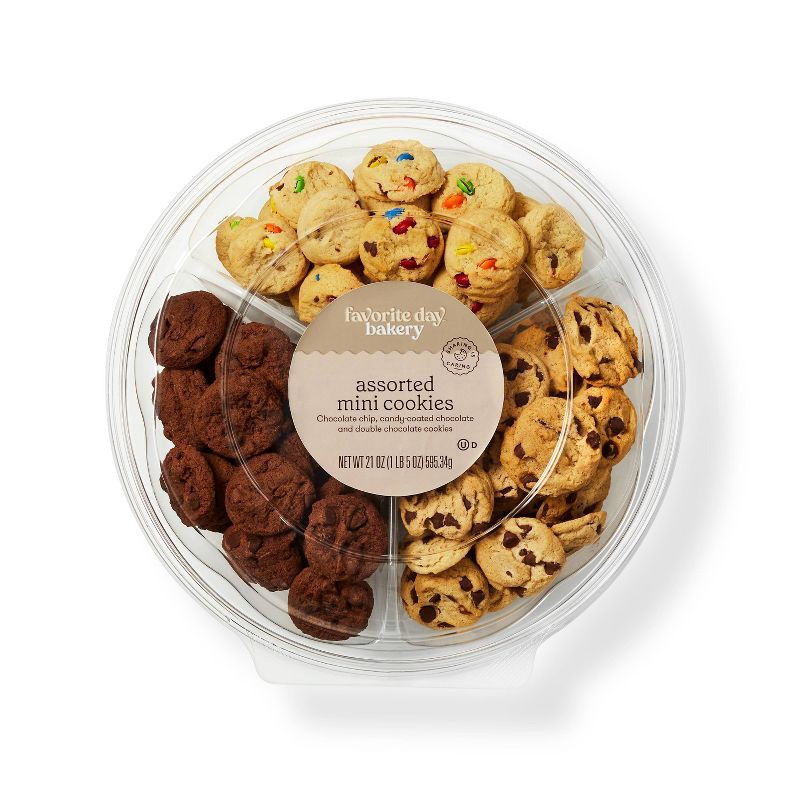 slide 1 of 3, Mini Cookie Tray Variety Pack - 21oz - Favorite Day™, 21 oz