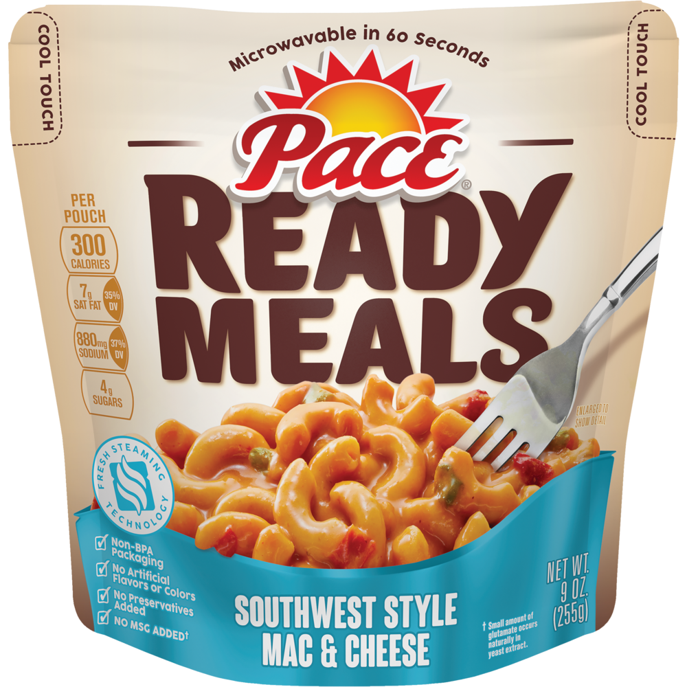 slide 1 of 2, Pace Ready Meals Southwest Style Mac & Cheese, 9 oz